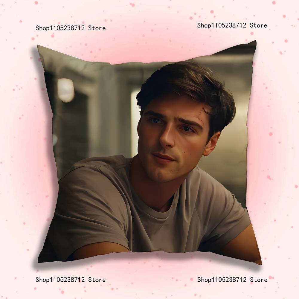 J-Jacob E-Elordi Pillow Case Plush Fabric Soft Pillowcase Double Sided Print Sofa Cushion Cover Throw