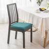 Jacquard Dining Chair Cushion Cover Solid Color Water Repellent Chair Slipcover Dustproof Anti-slip Seat Cover for Living Room