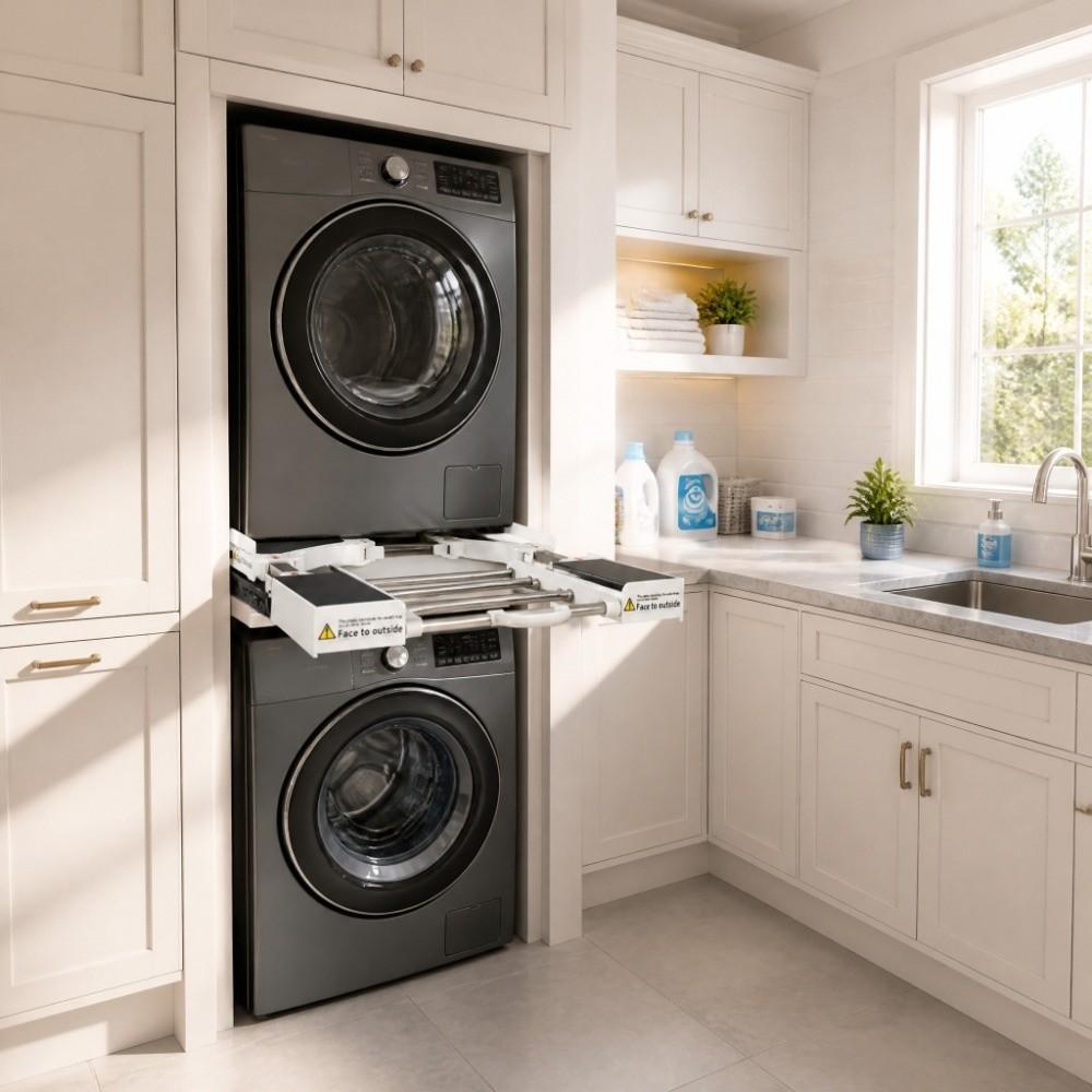 Space-saving Washing Machine Rack Retractable Washing Machine Storage Rack Drying Area