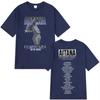 Camiseta Unisex Casual Blanca de Algodón para Mujer y Hombre con Gráfico de Concierto Aitana Cuarto Azul World Tour 2026