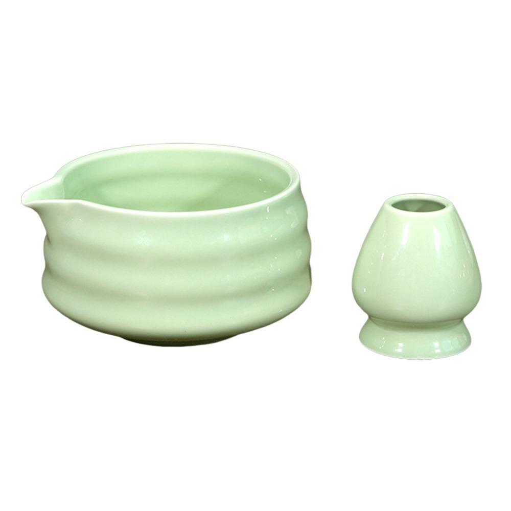 Matcha-vispestativ med stor kapasitet Glatt grønn te-kopp for tesett-tilbehør