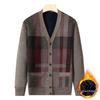Men’s Fleece-Lined Wool Cardigan & Vest for Middle-Aged and Elderly