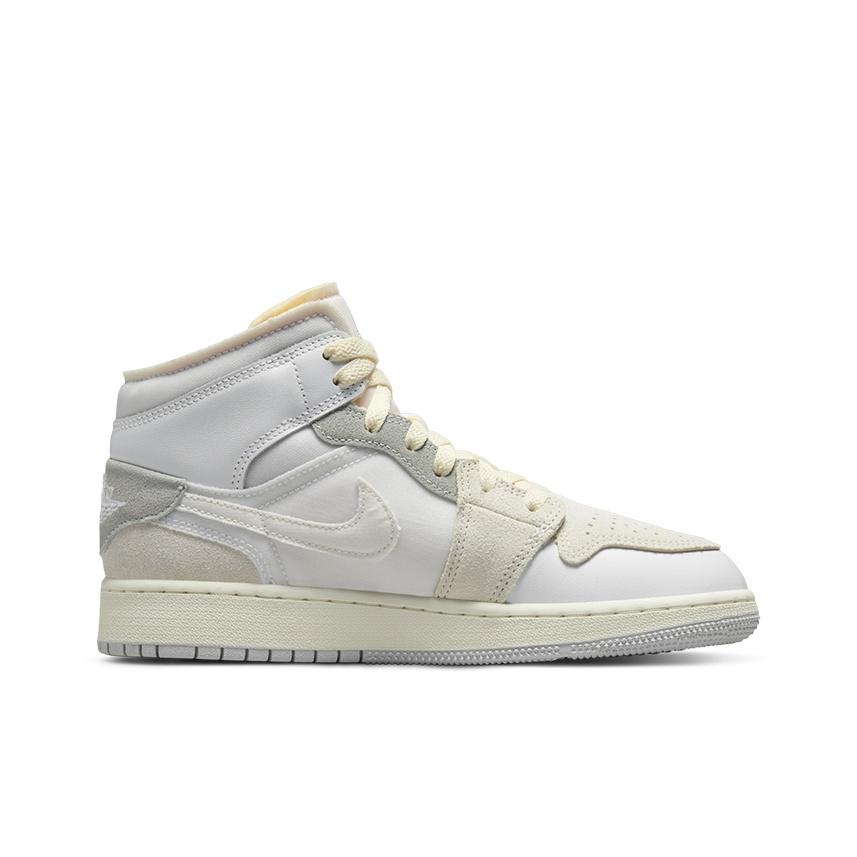 New Jordan 1 Mid SE Craft Inside Out White Grey GS DQ3726-100