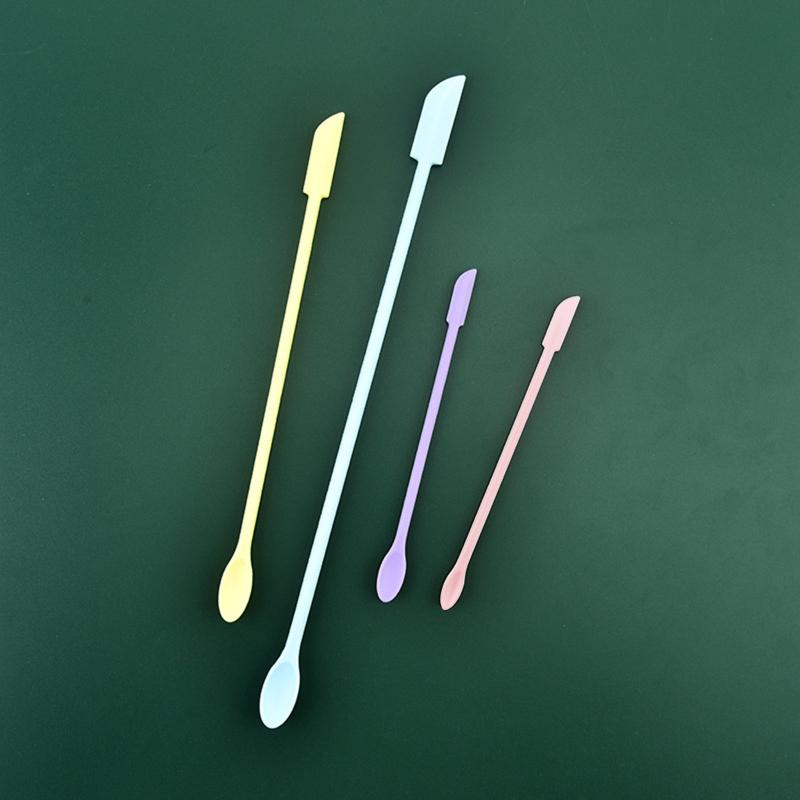 4 Mini Spatula Silicone Makeup Spatula Thin Spatula Set for Skinny Openings Tiny Scraper for Jar,Kitchen Bottle,Cosmetic