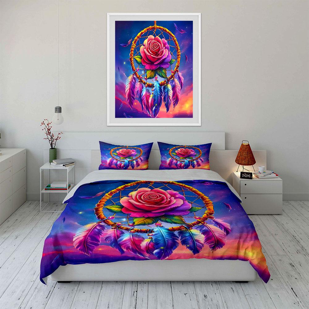 Dreamcatcher Art Set Decor Soft Comfortable Duvet Cover Bedding Set Included 1*Duvet Cover & 2*Pillowcases, Gift