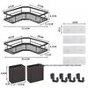 Iron Art Punch-Free Bathroom Triangle Shelf - Wall-Mounted Corner Soap Holder & Toiletries Storage Rack