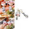 Cartoon Cow Shape Keychain Keyrings Commemorative Keychains PVC Material Keys Rings Car Keys Jewelry Gift for Women Girl