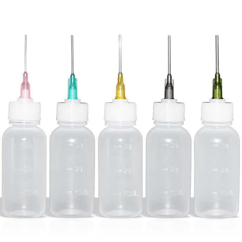 Industrial 30ml Dispensing Bottle Set with Needles for Pigments, Flux, Solvents, and Oils