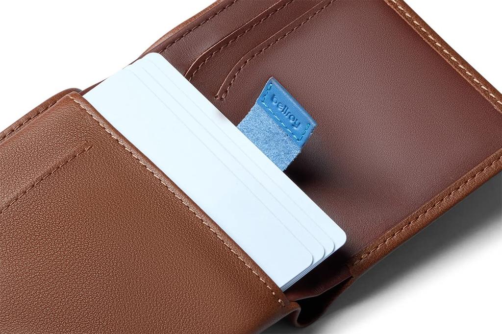 Bellroy Note Sleeve, Schlanke Ledergeldbörse mit RFID-Option (Fasst bis zu 11 Karten) - Haselnuss