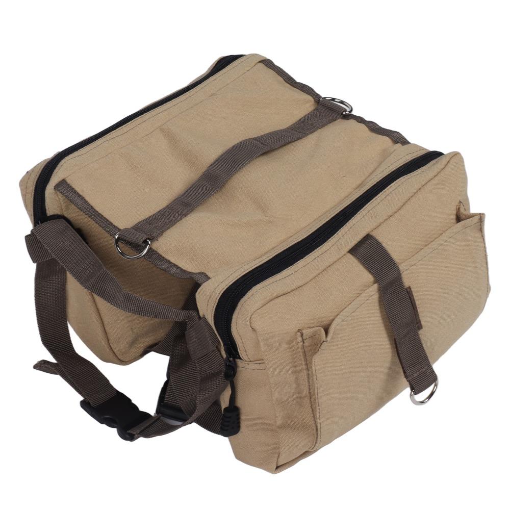 Soft Canvas Dog Hiking Pack Breathable Mesh Dog Camping Pannier Pet Self Carry Bag Daily Walking