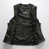 Harley vest V-neck leather locomotive vest men's direct supply skull embroidered cowhide vest