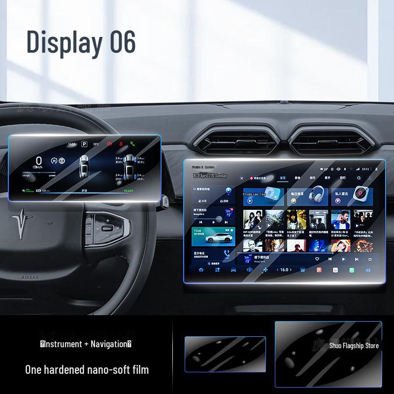 Compatible Tempered Film for Shijie 06 Screens: Interior Navigation Protection & Decorative Parts for 25 Models.