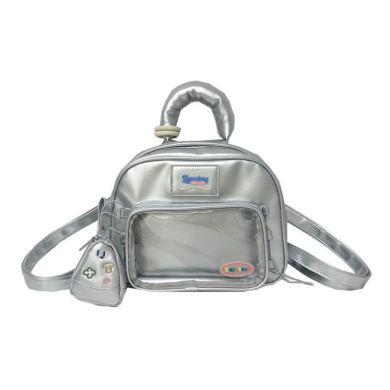 

Itabag Backpack Transparent Single Shoulder Crossbody Bag Handbag Gift Women срібний