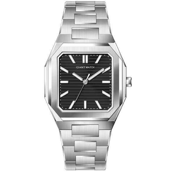 Fashion Casual Luxury Men'S Stainless Steel Square Quartz Watch Available
