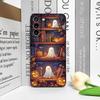 Halloween Kürbis Geist Bücherregal Buch Handyhülle für Google Pixel 9A 8A 7A 6A 7 PRO 8 9 Pro XL 4G 5G Silikon Weiche Hülle Schale