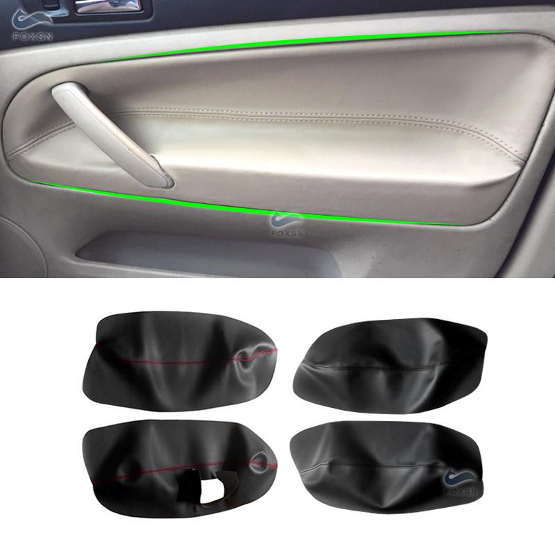 Für VW Passat B5 1998 1999 2000 2001 2002 2003 2004 2005 Auto Türverkleidung Armlehnenbezug Mikrofaserleder Aufkleber Zierleiste