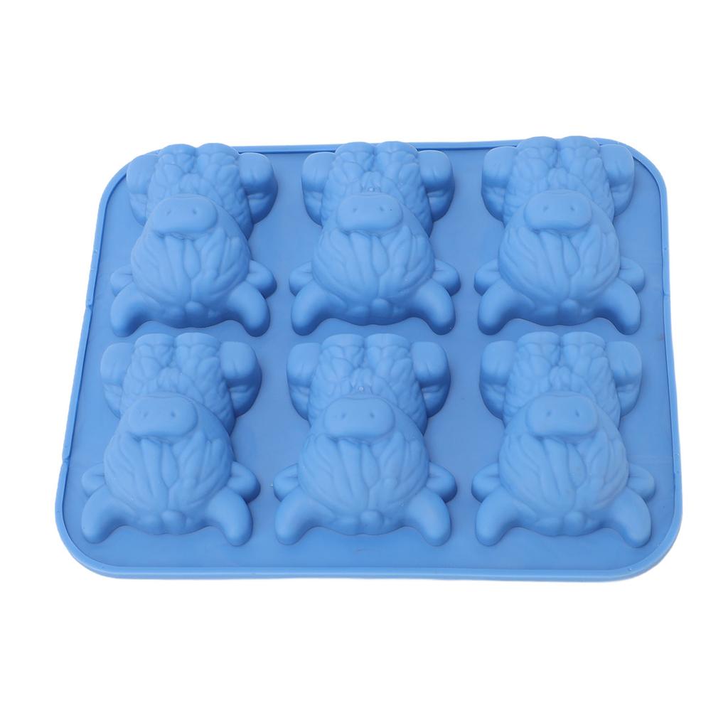 Ice Cube Mold 3D Highland Cow Soft Silicone Ice Cube Tray Fun Animal Mold for Dessert Craft Candle Soap