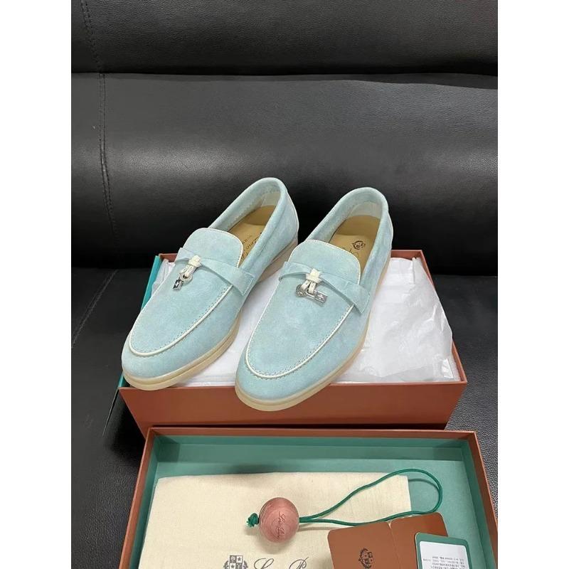 2025Dingpeng Women's Casual Slippers British Style One Step Lazy Shoes Flat Bottom Fleece Embellished Pendants Leisure Shoes