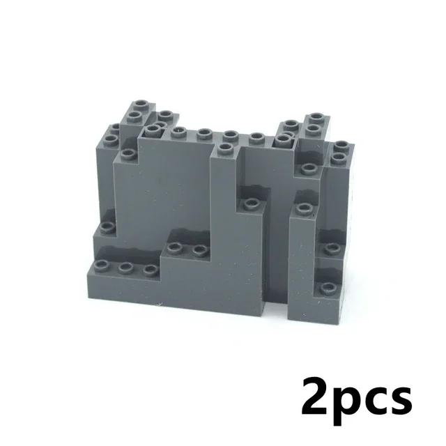 MOC Building Blocks Construction Drawbridge Mountain Rock Panel Rockery Hill Bridge DIY Bricks Accessories Creative Toys Leduo