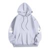 Women's Solid Color Long Sleeve Casual Halloween Print Pullover Hooded Sweatshirt
