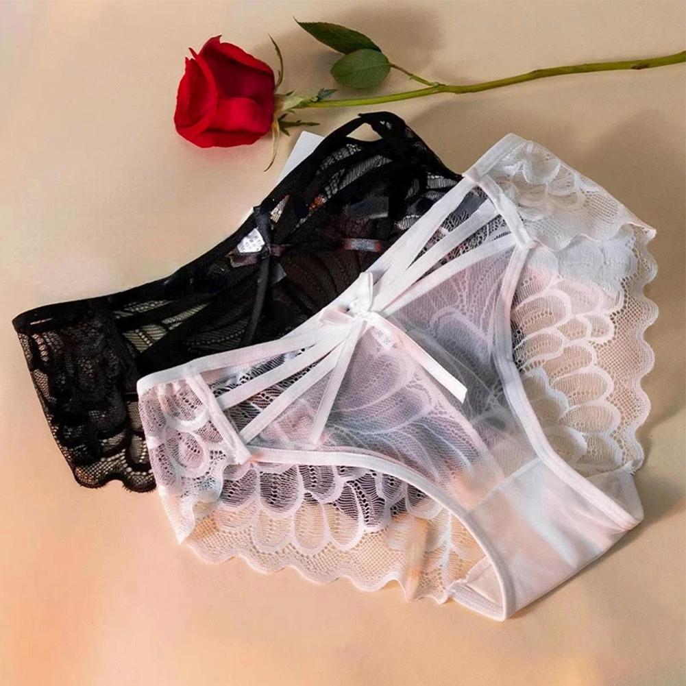 Hot Girl Lace Panties Womens Invisible Medium Elasticity Mesh