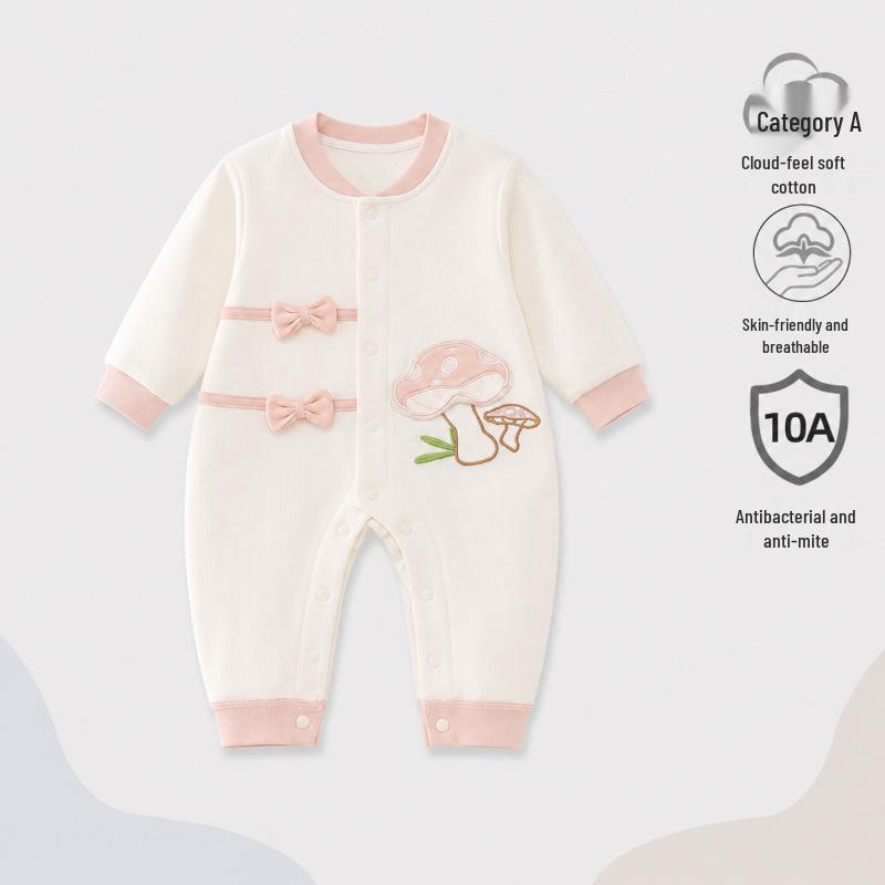Nation's Top-Selling: Antibacterial Cotton Baby Bodysuit for Spring & Autumn - Long Sleeve, Perfect for Crawling & Home Wear.