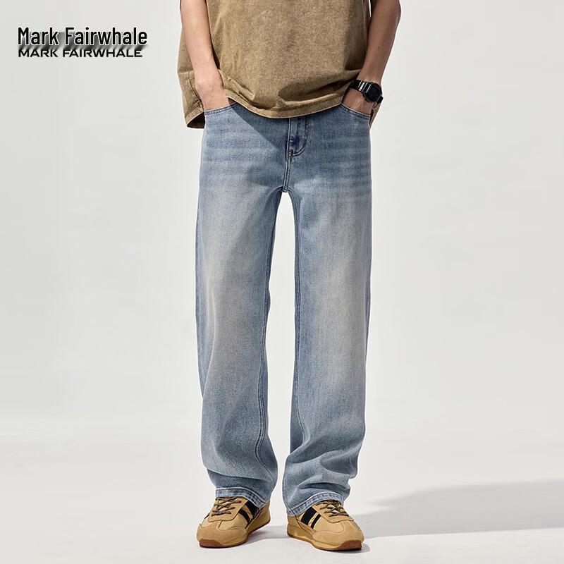 MARK FAIRWHALE Men's Loose Straight-Fit Jeans