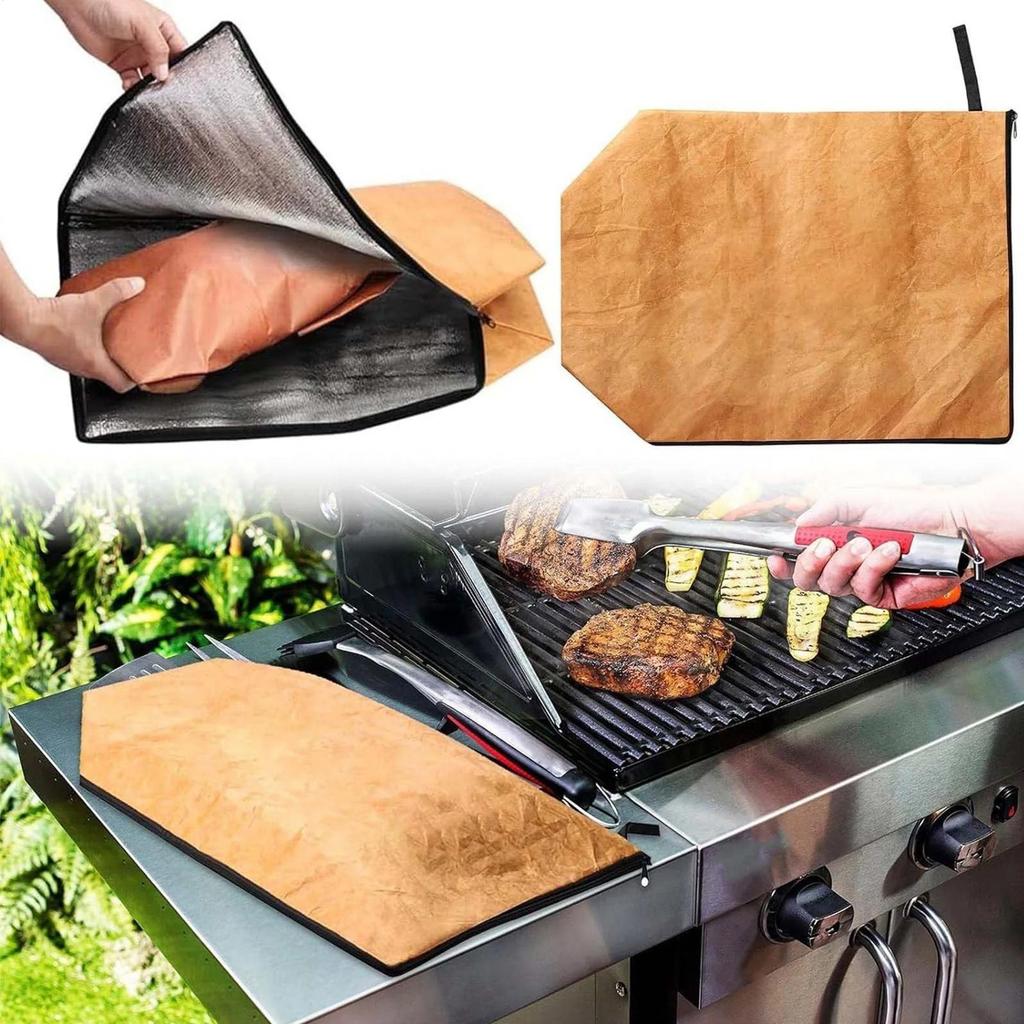 Reusable Smoker Meat Insulated Resting Bag with Wide Mouth for Brisket/Beef BBQ Blanket for Resting Meat BBQ Accessories