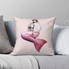 Oo La La Mermaid Square Pillowcase Polyester Linen Velvet Printed Zip Decorative Home Cushion Cover