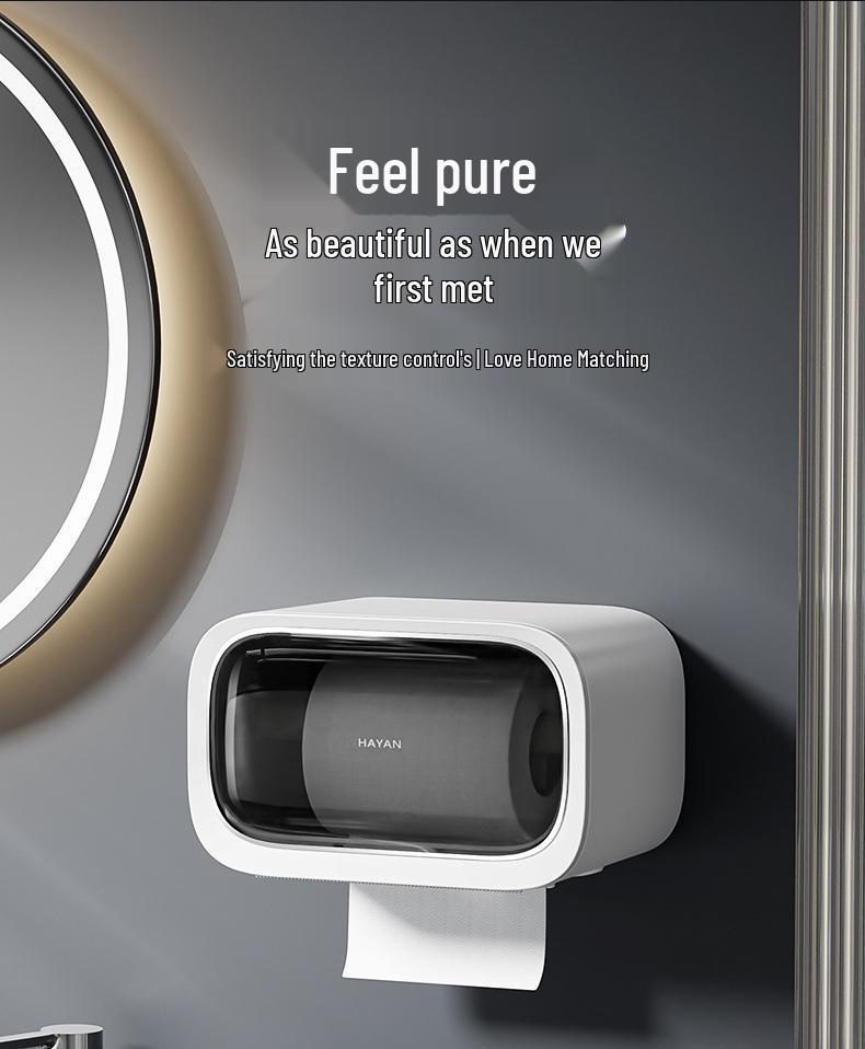 Nástěnný vodotěsný dávkovač toaletního papíru a úložný regál