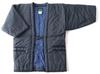 winter padded hanten warm and comfortable gray with patterned pockets one size fits [Yurakuan] Japanese-made Kurume-style men's (Japanese-style
