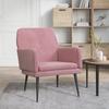 Day and Night - Day and Night Pink Velvet Armchair 62x79x79 Cm