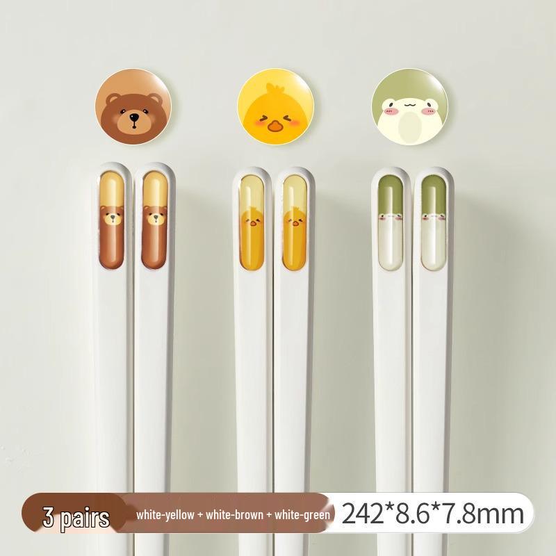 

High-End Heat-Resistant Alloy Chopsticks - Mold-Resistant, Durable, Non-Fading, Thick & Smooth Design