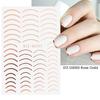 Adesivi Nail Art Lineari Oro Rosa Argento Metallo Adesivi per Unghie Lettere Decalcomanie Strisce Curve Nail Art Adesivi per Unghie