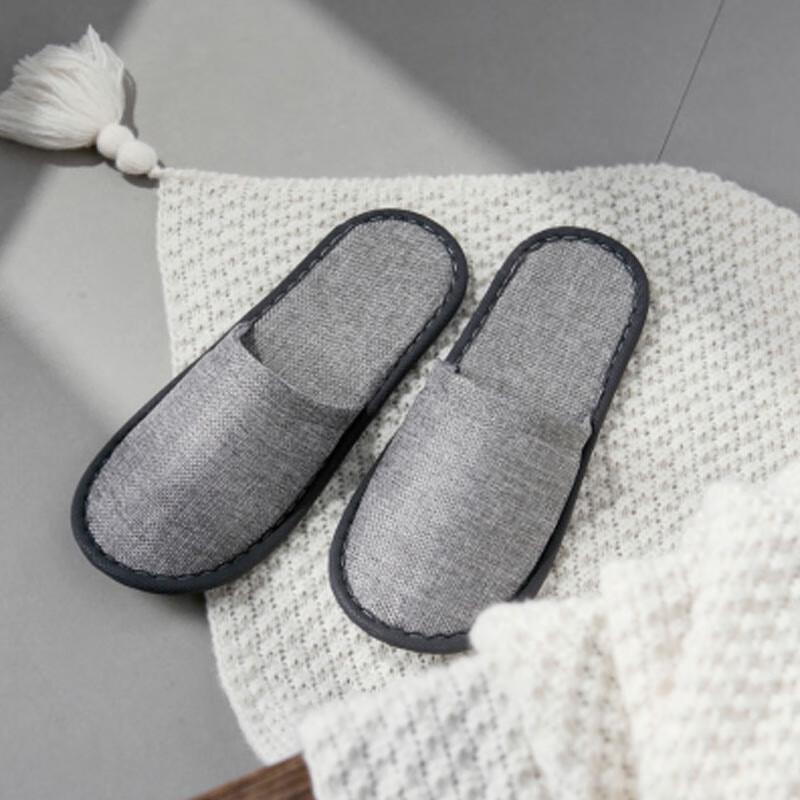 

Shuangrui Disposable Linen-Like Hotel Guest Slippers