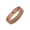 Men's Retro Antique Red Copper Wide Magnet Bracelet - Adjustable Cross-Border Style