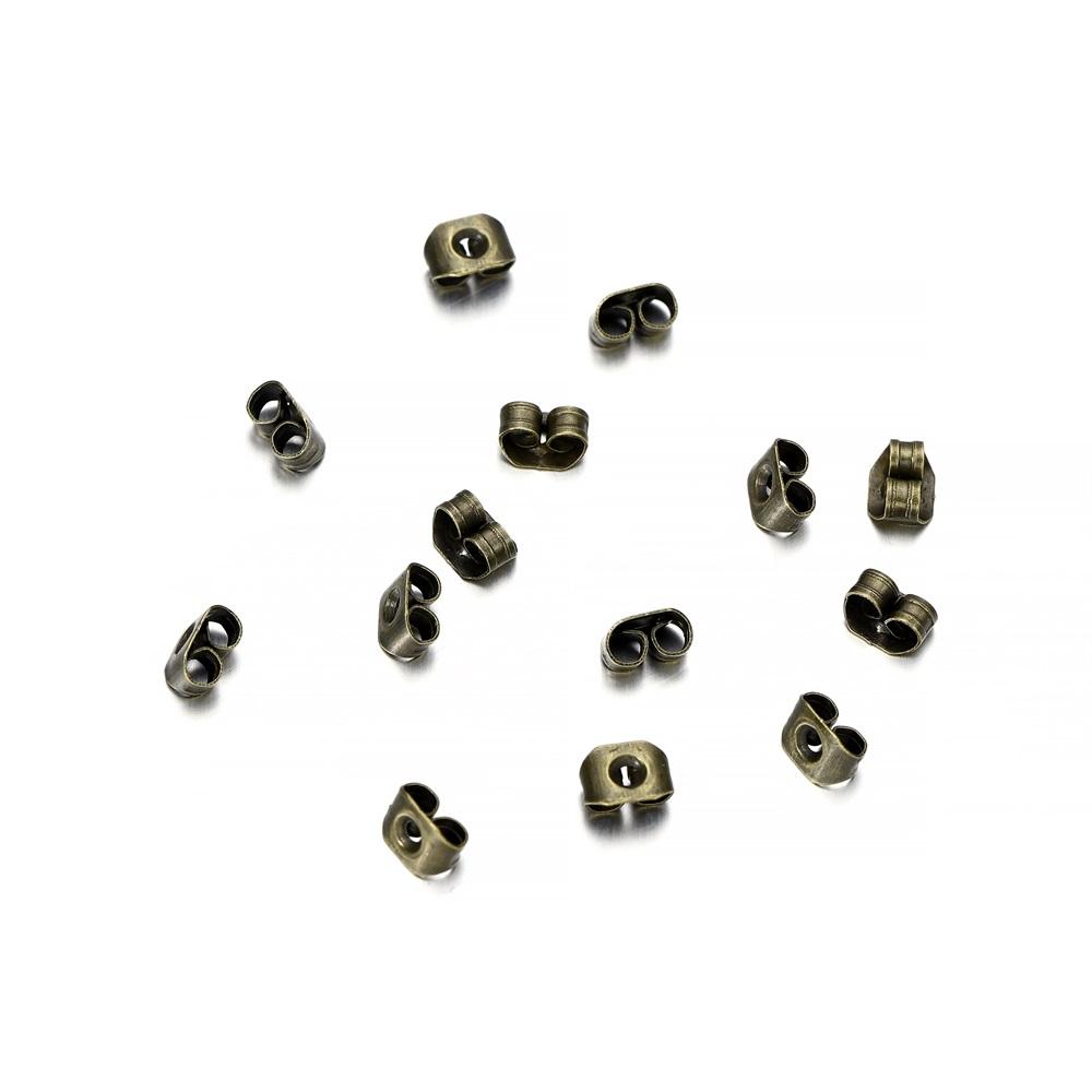 

200pcs/lot Earring Back Stopper Earrings Stud Pin Caps Ear Plugging for DIY Jewelry Making Accessories Wholesale 3.7 x 5mm бронзовый