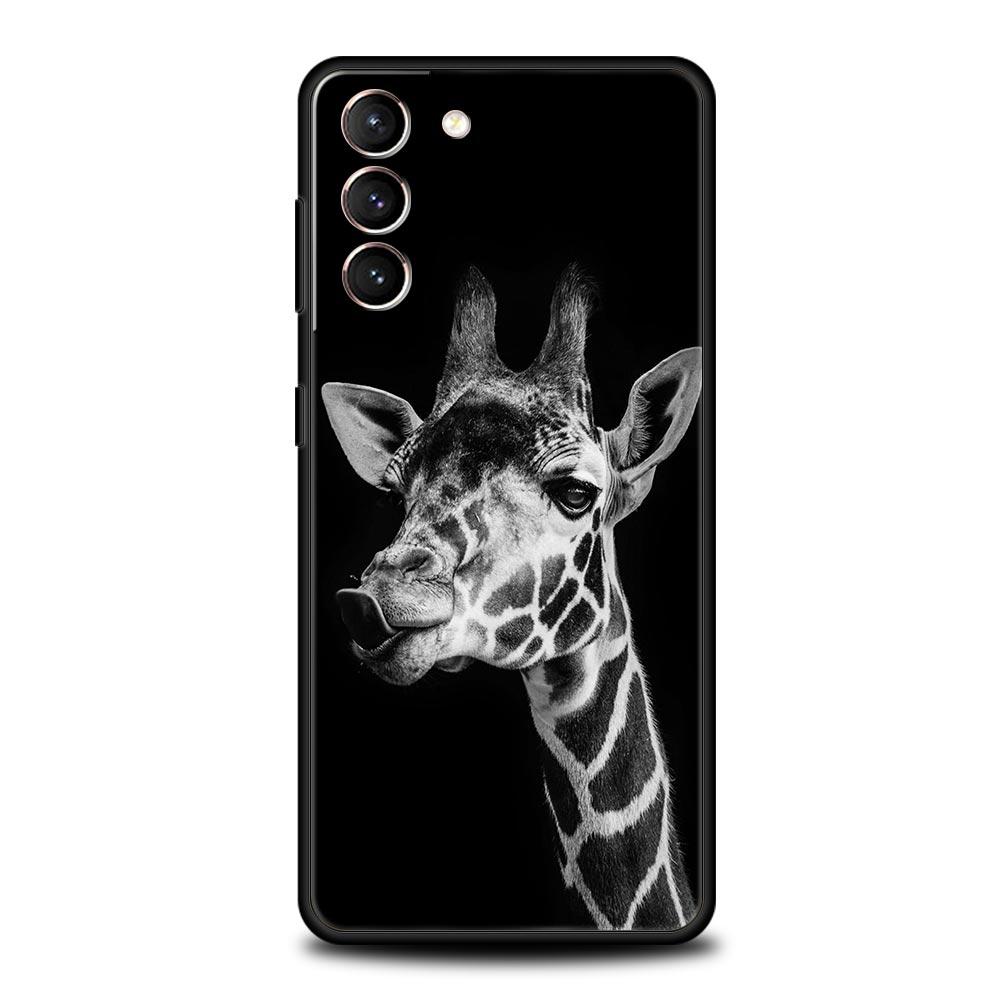 Animals Horse Deer Giant Panda Phone Case For Samsung Galaxy S23 S22 S21 S20 FE Ultra 5G S10 S10E S9 S8 Plus 10 20 Soft Cover