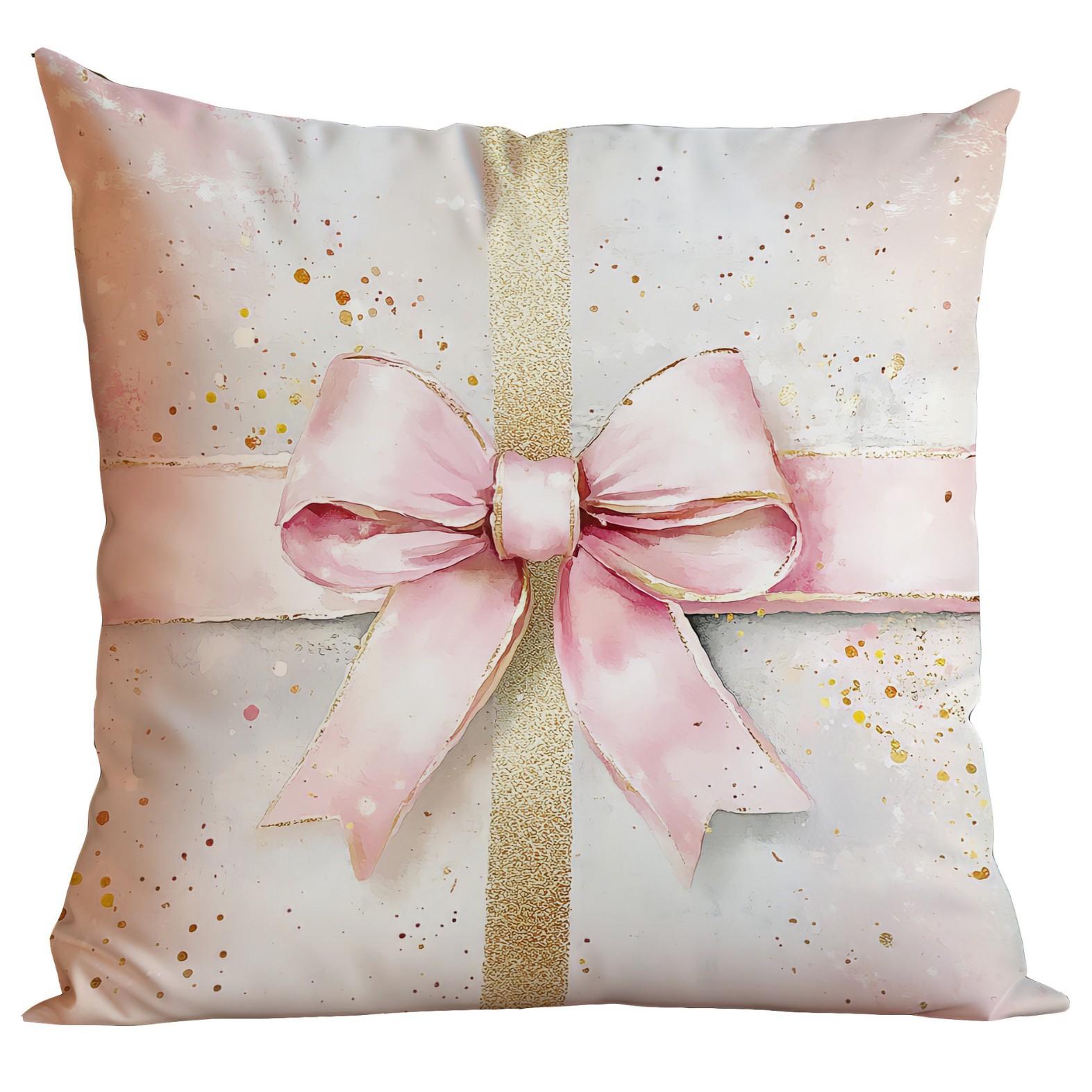 

Новая Рождественская наволочка Розово-золотая Фэнтези Рождественский праздник Дом Диван Декоративная подушка