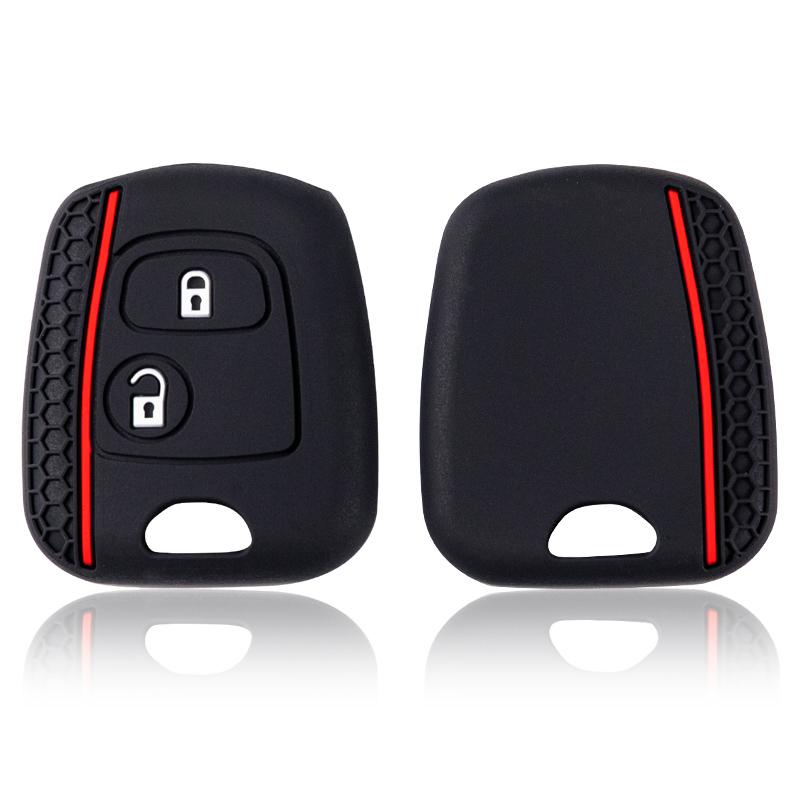Key Fob Cover Protection For Peugeot 206 107 207 307 2007 406 Keychain Holder For Citroen C3 C1 C2 Berlingo Case Caps