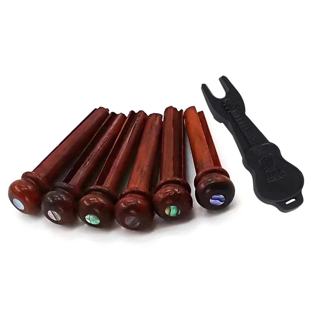 Cocobolo Wood Guitar Bridge Pins Guitar Fixed String Nails Guitar Replacement Part Guitar Strings Nails Wood Texture