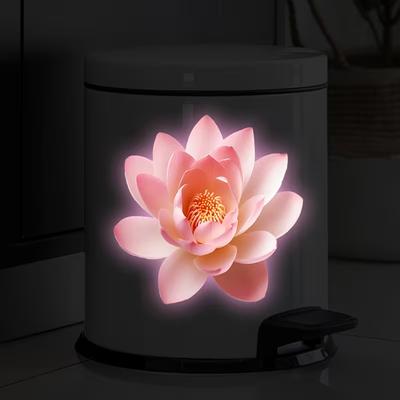 Adesivo Loto Luminoso per WC Decalcomania Floreale Luminescente Adesivo Rimovibile Autoadesivo Adesivo da Parete Adesivo per Pattumiere