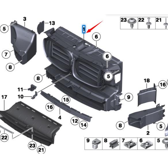 BMW 7 Series F01/F02 Front Air Duct (No Motor) - 51747187290