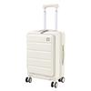 Hard Shell Luggage 20 Inch Carry-On with Front Laptop Pocket, USB Charger Port & Cup Holder, 360 Lightweight Suitcase Degrees Spinner Wheels,