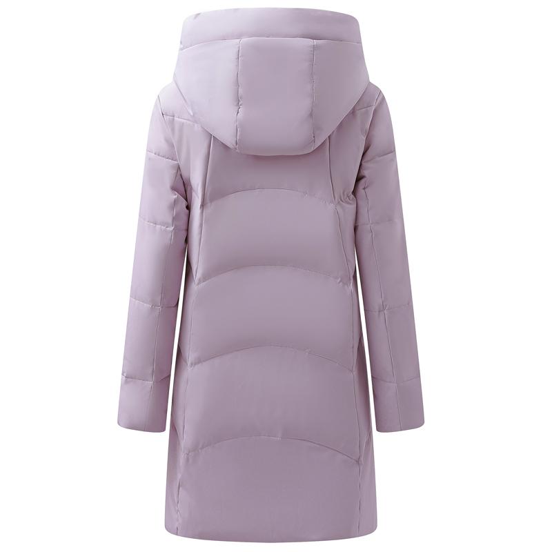 Plus Size Middle Age Women's Long Down Coats Winter Vintage Prakas Hooded Elegant Thick Warm Puffer Jackets Woman Outerwears