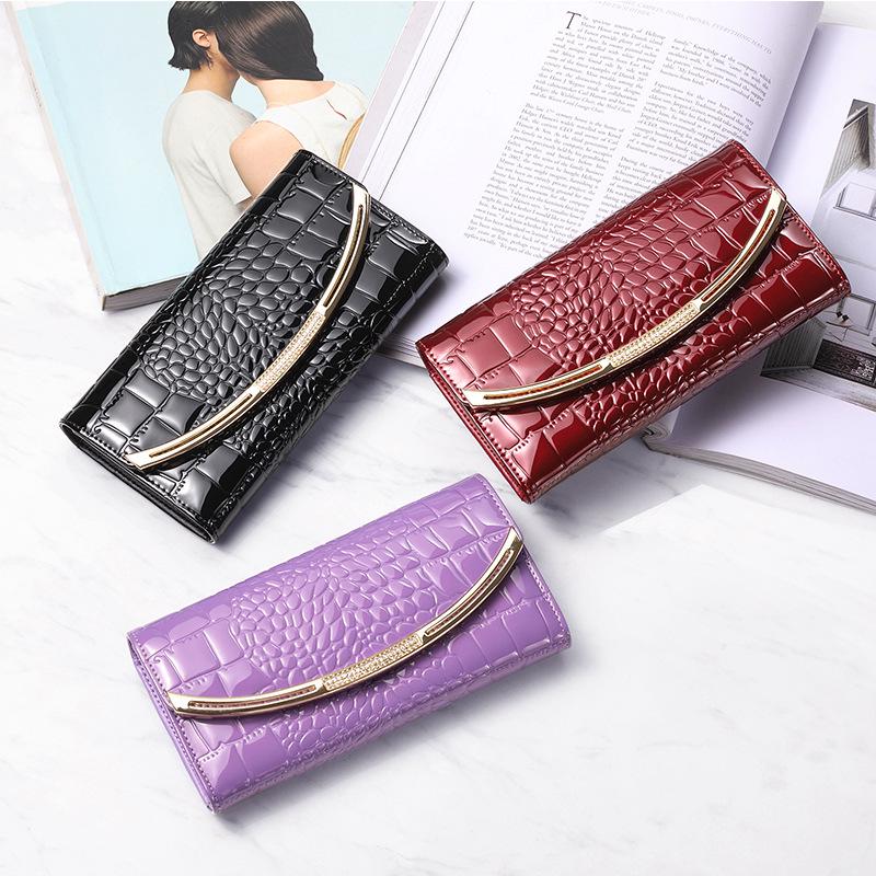 Buy Fashion Wallet Women Patent Leather Wallets Female Clutch Ladies 3