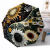 Rosen Garten Teller Automatischer Regenschirm Stabiler 8-Speichen-Schaft Langlebiger Kunststoff & Eisen Ganzjahres-Reise-Outdoor-Zubehör Geschenk für Festivals
