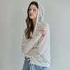 Lace Strap Punching Hood Knit Cardigan Zf08qd001na