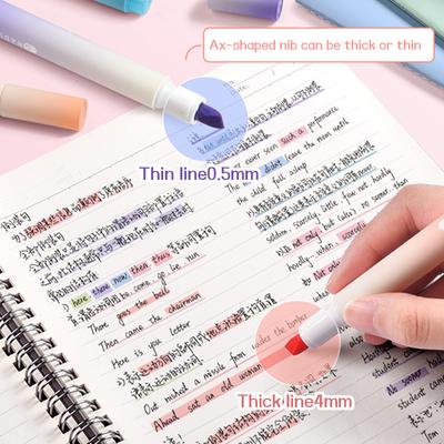 4 Stück Textmarker Farbige Stifte Zeichenfarbe Graffiti Schule Schule Büro Kunstbedarf Kawaii Schreibwaren