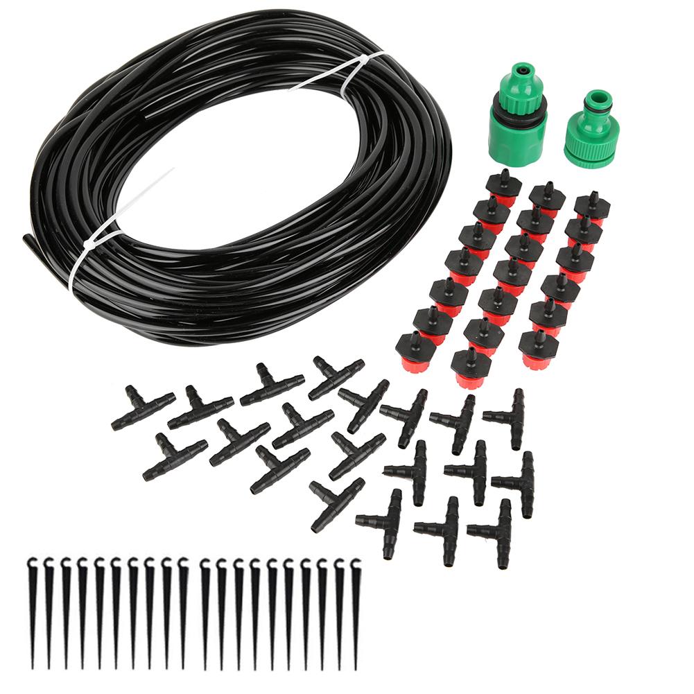 

20M Drip Irrigation System Auto Timer Self Plant Watering Garden Hose Kit